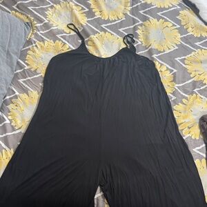 Free people dupe black Spaghetti Strap Jumpsuit.